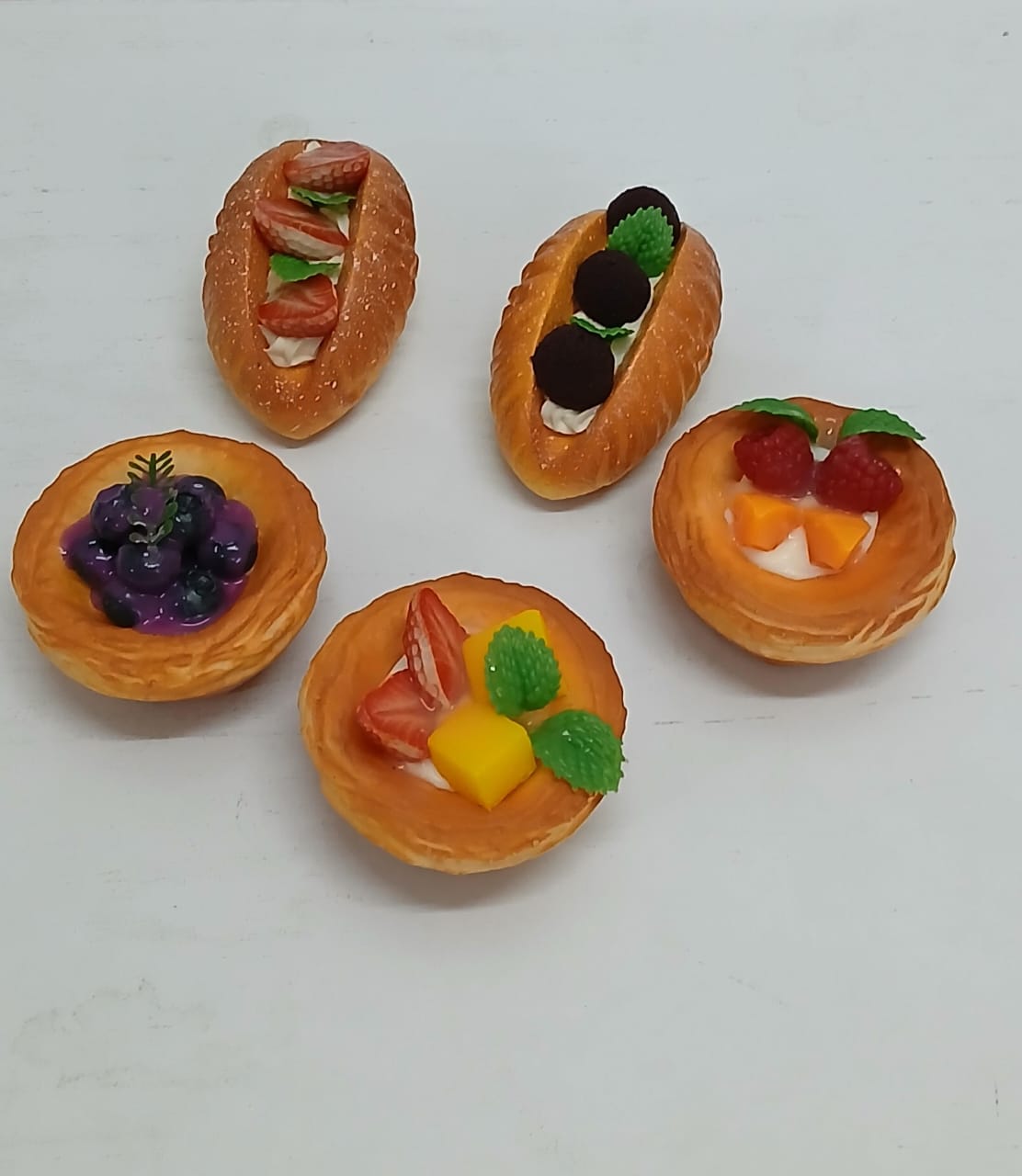 Decorative Pastries Fridge Magnets Set – 3D Cake, Donut & Dessert Refrigerator Magnets for Kitchen, Office & Home Décor.