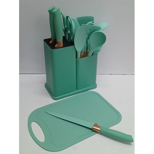 19-in-1 Heat Resistant Silicone Cooking Utensil Set with Holder – Non-Stick Kitchen Spoon & Spatula Set, Durable Cooking Tools