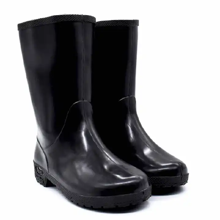 Kids Black Waterproof Gumboots – Anti-Slip Rubber Rain Boots for Boys & Girls | Durable School & Outdoor Shoes