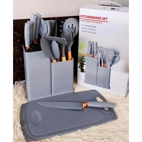 19-in-1 Heat Resistant Silicone Cooking Utensil Set with Holder – Non-Stick Kitchen Spoon & Spatula Set, Durable Cooking Tools