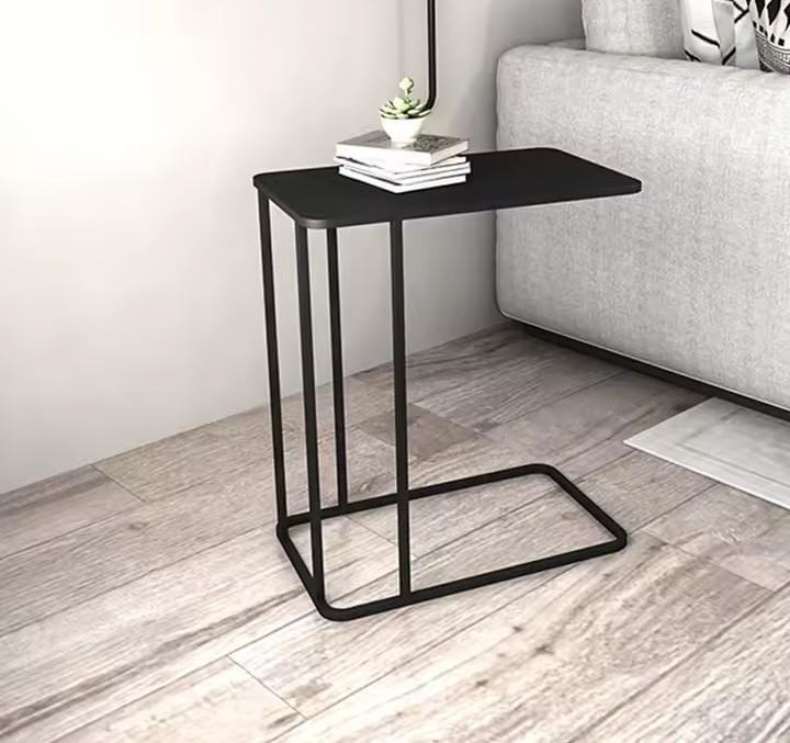2-Tier Metallic Side Table Bedside Table Sofa End Table Modern Storage Shelf Coffee Table Desk Side Table for Living Room, Bedroom & Office