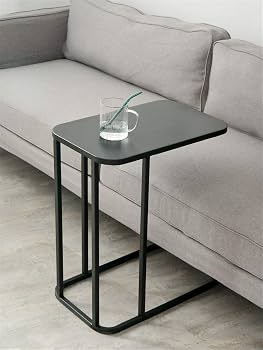 2-Tier Metallic Side Table Bedside Table Sofa End Table Modern Storage Shelf Coffee Table Desk Side Table for Living Room, Bedroom & Office