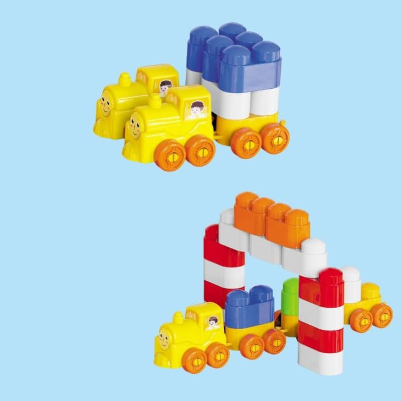 Block Train Building Blocks Toy Set for Kids – Educational STEM Construction Train, Creative DIY Assembly Blocks, Learning & Imagination Development Toy