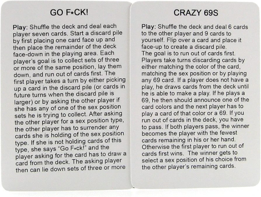 Generic Go Fish Gone Naughty Sex Card Game - Flirty Couples Board Game - Intimacy & Foreplay Bedroom Fun (52 Cards)
