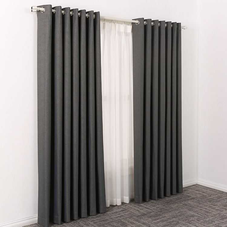 3PCS FULL SET Gray Curtains Set | Heavy Fabric + Free Premium Heavy Sheer | Living Room & Bedroom | Ready Made. Grey Blackout Curtains Set 04