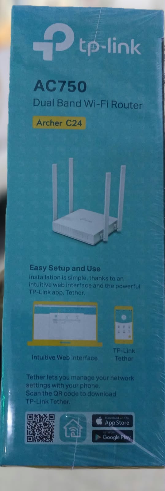Tp- link  AC750 Dual Band WIFI ROUTER Archer C24