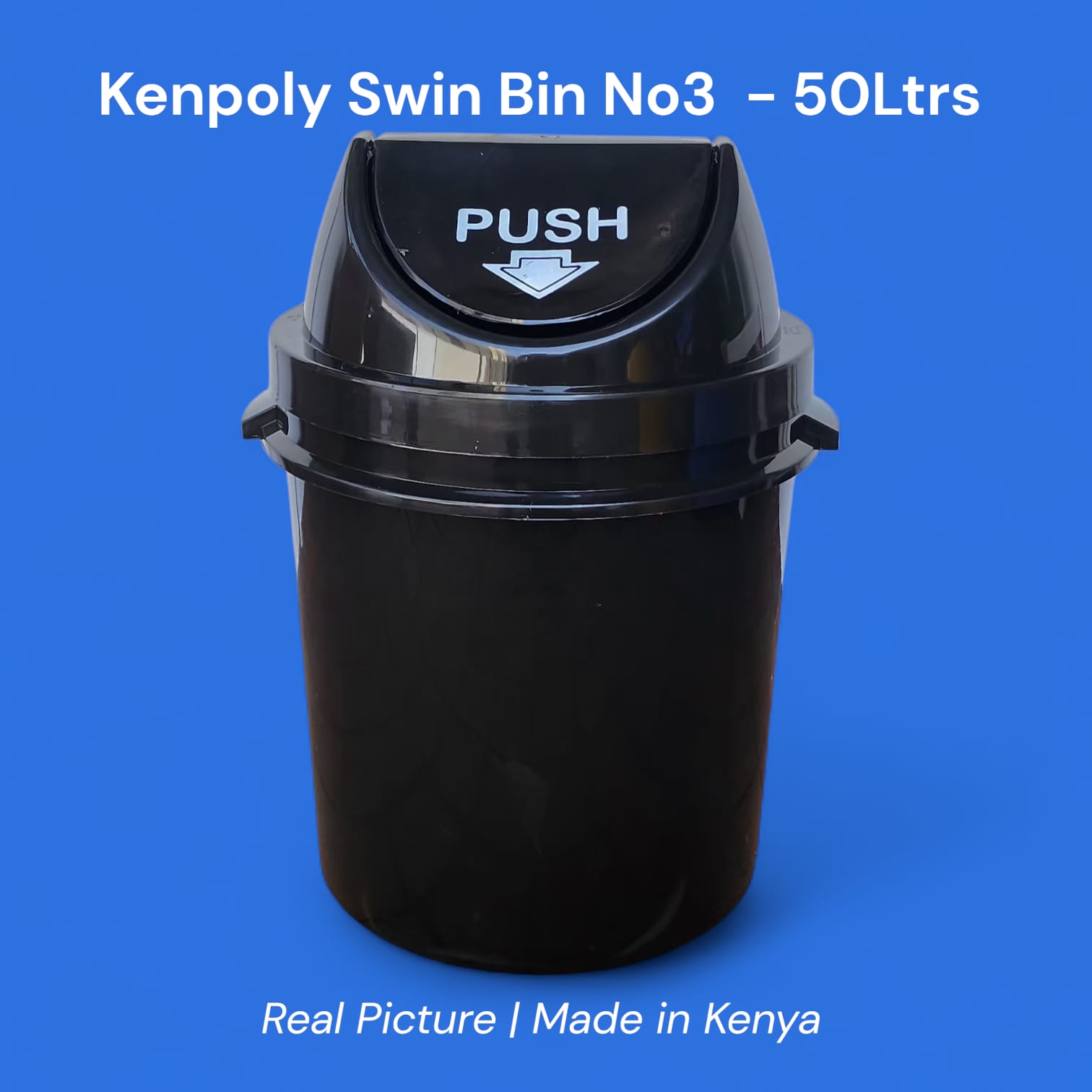 50 LITRES DUSTBIN. homecare use, hospital use PUSHl dustbinThe lid closes smoothly and very quietly.Works great with reusable grocery bags.