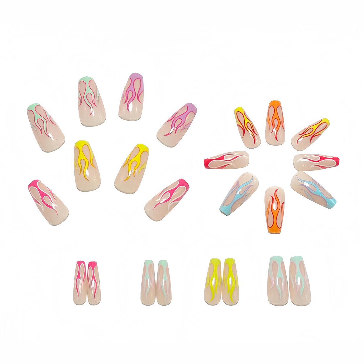 Cross-border ballet nails, T-shaped nails, foreign trade fake nails, nail art, European and American nails, press-on nails
