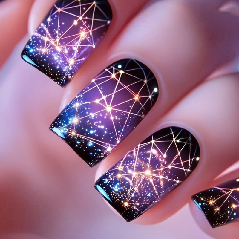 Cross-border best-selling wearable nail tips in Europe and America, featuring French gradient long fake nails that are removable and suitable for nail art. Wholesale of wearable nail tips view 5