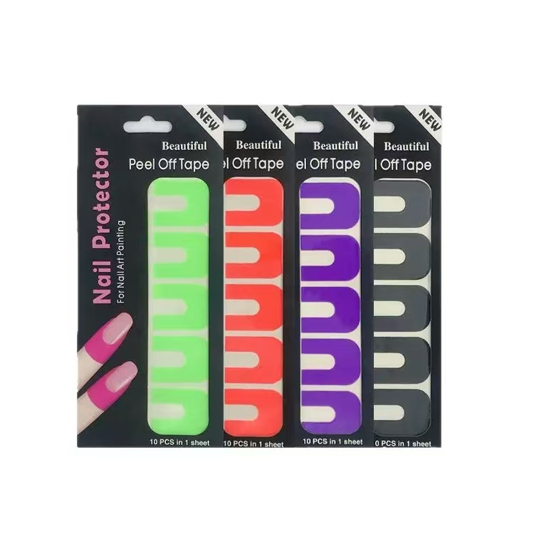 10Pcs/1Set U-shape Finger Cover Sticker Spill-proof Nail Polish Varnish Protector Stickers Durable Manicure Tool Finger Cover view 6