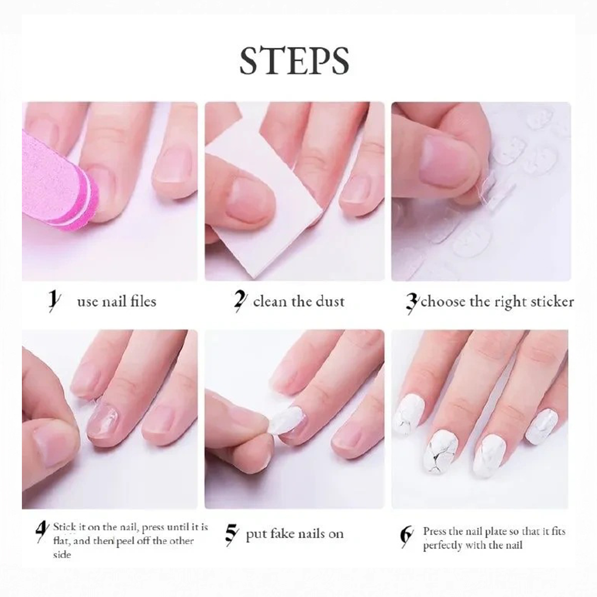 "Cupid's Arrow" foreign trade wearable nail art, fresh and dreamy white nail art stickers, mint mango high-grade fake nail stickers