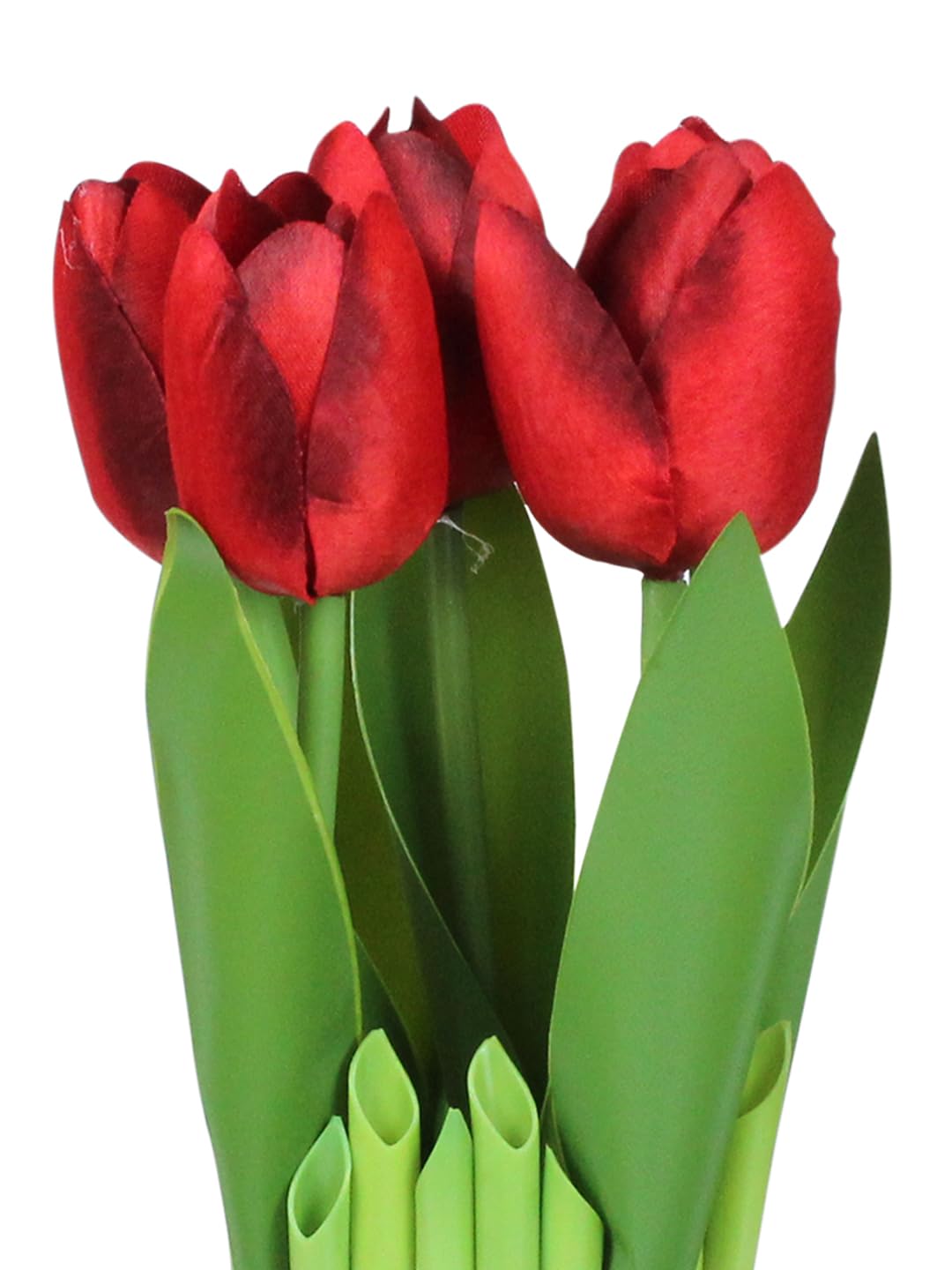 6pcs Artificial Tulip Bouquet – Rustic Sisal Rope Wrapped Faux Flowers for Table & Shelf Decor – Home, Office & Event Floral Decoration