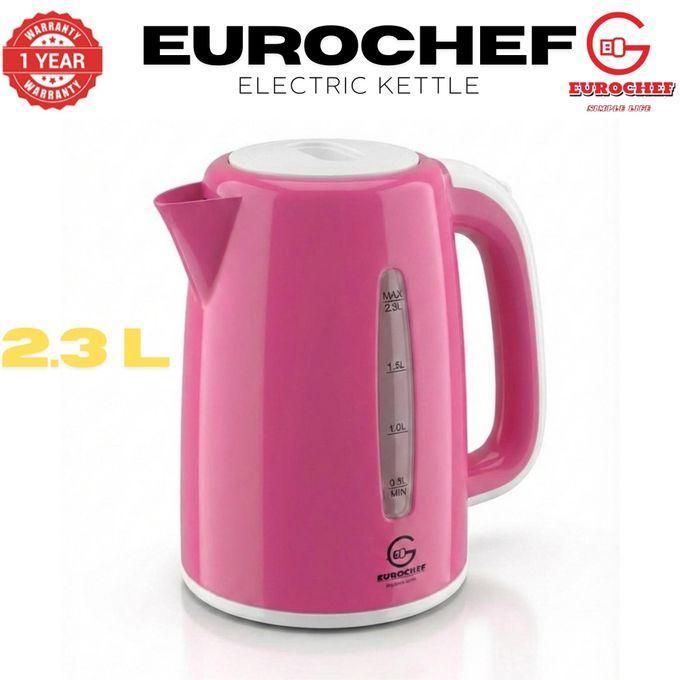 BEST DEALS! 2.3L Eurochef Electric Kettle, Large Capacity Quick Boil Water Heater with Auto Shut-Off and Dry Burn Protection,Easy Refill and Clean Stainless Steel Electric Jug for Home and Office✔
