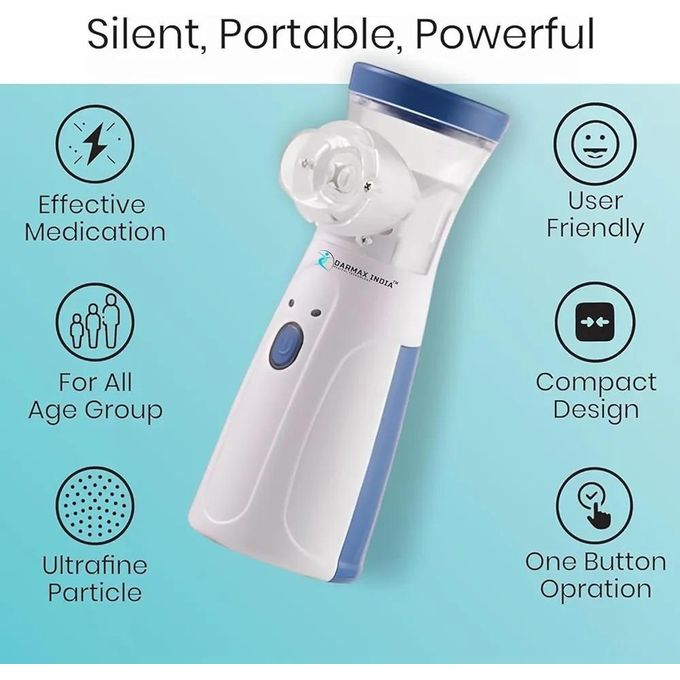 PORTABLE Nebulizer - Nebulizer Machine for Adults and Kids Travel and Household Use, Handheld Mesh Nebulizer for Breathing Problems