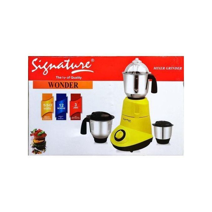Signature 550W Powerful 3 In 1 Blender Mixer Grinder