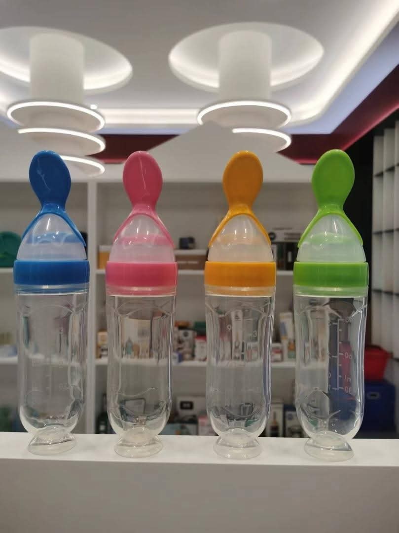 2PCS Silicone Spoon Feeder – Soft Baby Feeding Spoons for Infant Weaning, Baby Food & Porridge