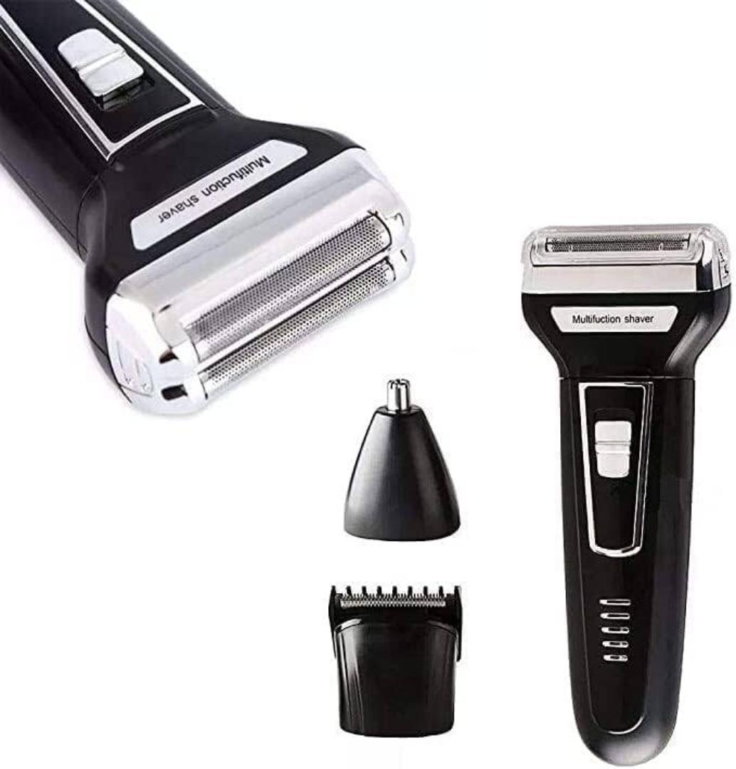 3 In 1 Rechargeable Electric Grooming Kit Hair Clipper Beard Shaver Nose & Ear Trimmer Cordless Hair Cutting Machine For Men