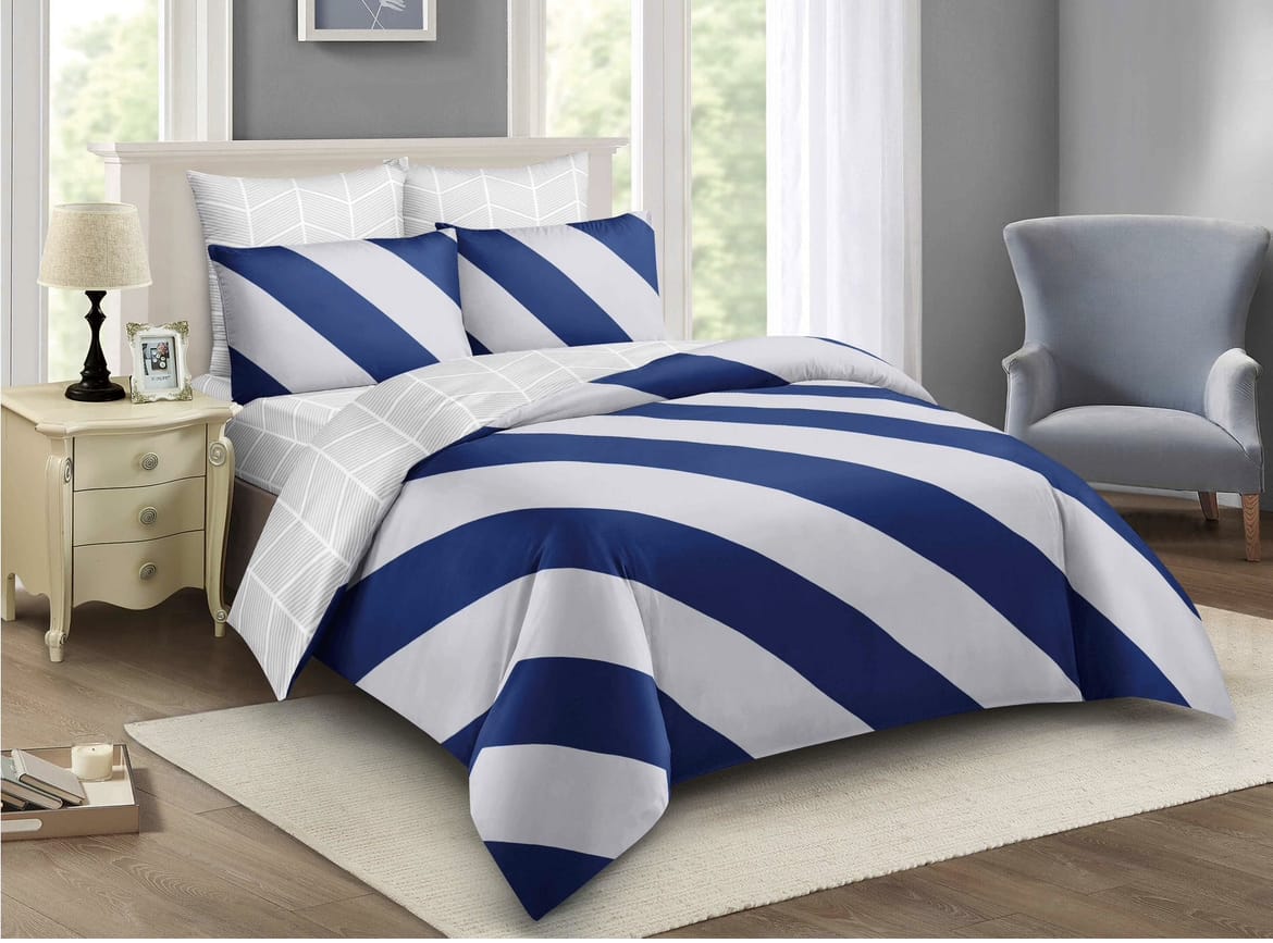 🛒 VALUE OFFER 🛒 -  4 Piece Cotton Binded Duvet Set 5x6 With Bedsheet & 2 Pillowcases Soft Warm Durable Bedding Set High Quality