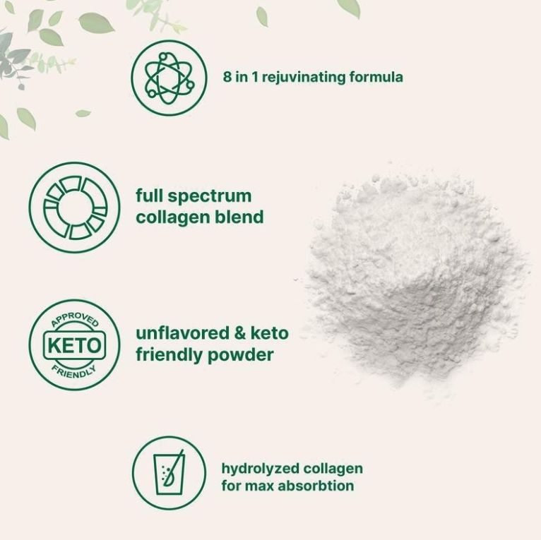 Multi Collagen Peptides 1lb (453.6g) Deep Anti Aging Structural Matrix Unflavored Cellular Protein Infused With Hyaluronic Acid And Vitamin C To Smooth Skin Tone And Support Mobility