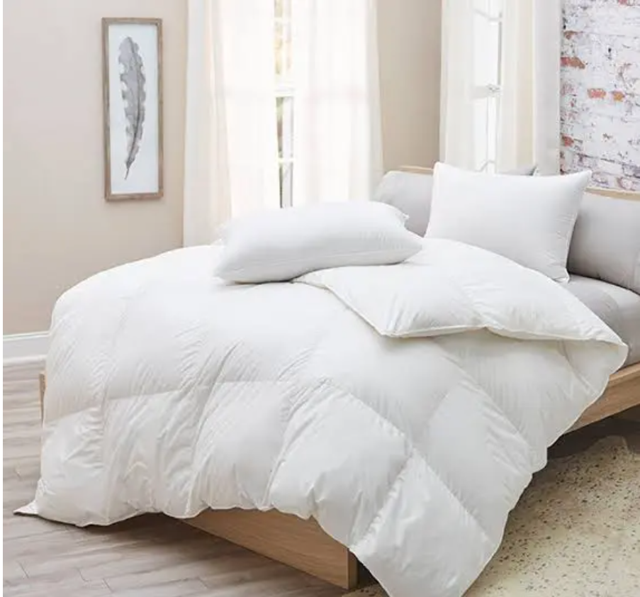 Cheap Soft Hotel Style Full Size Custom Luxury Quilted Microfiber Duvet  white duvet blanket, 1 bedsheet 2 pillowcases.