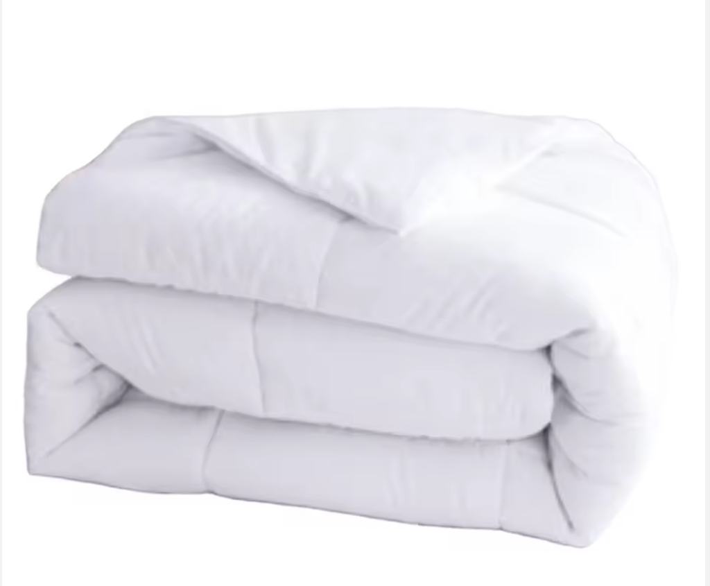 Cheap Soft Hotel Style Full Size Custom Luxury Quilted Microfiber Duvet  white duvet blanket, 1 bedsheet 2 pillowcases.
