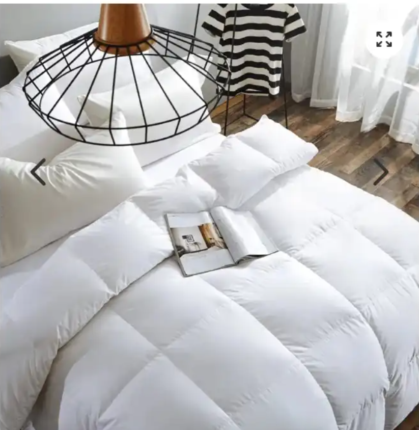 Cheap Soft Hotel Style Full Size Custom Luxury Quilted Microfiber Duvet  white duvet blanket, 1 bedsheet 2 pillowcases.