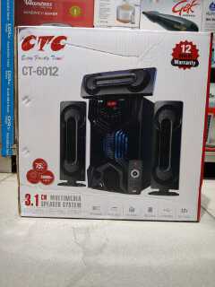 CTC CT-6012 3.1 CH Multimedia Speaker System – 20000W PMPO Heavy Bass Bluetooth Home Theater Subwoofer, FM Radio, USB, SD Card & RGB LED Lighting