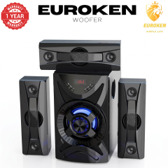【Exclusive Offer】NEW EUROKEN EK-611 3.1CH With 20,000 PMPO Subwoofer Speaker  Home Theatre Audio System  With Remote Control BLUETOOTH/USB/SD/FM