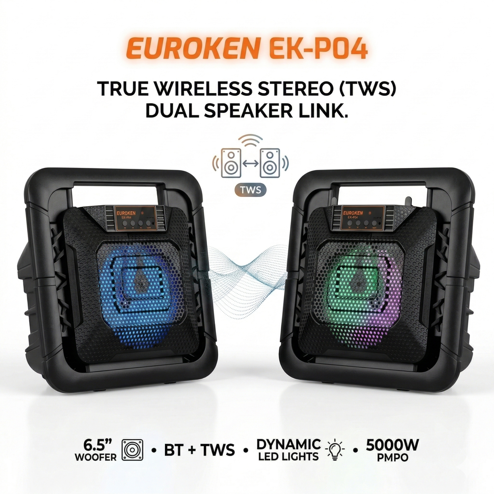 New EK-P04 6.5  inch active rechargeable portable Bluetooth speaker