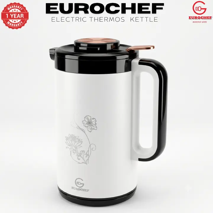 【Limited Offer】 EUROCHEF Thermo Kettle  EC-K53  3.5L 2-in-1 Electric Thermos Kettle & Cordless Water Boiler – Auto Shut-Off