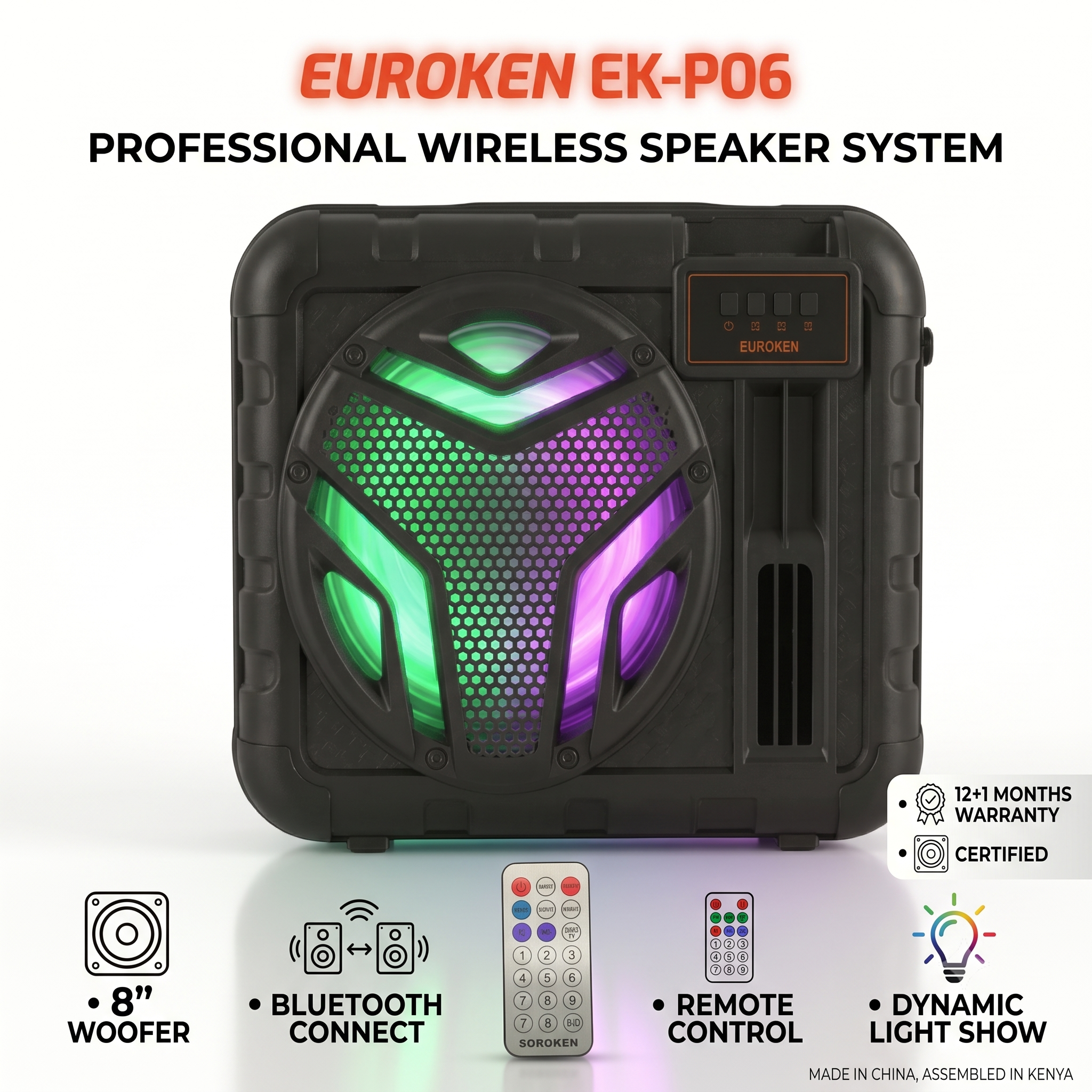 New EK-P06 8.0  inch active rechargeable portable Bluetooth speaker