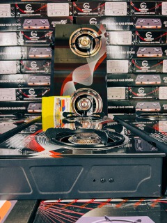 【Limited Offer】EUROCHEF ST-B002P Tornado Design Burner Two Burner Glass Top Table Gas Cooker -BLACK