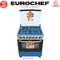 【LIMITED OFFER】 EUROCHEF 60X65 EGT65-3G1E-E Home Improvement 67l  Free Standing Gas Cooker  3 Gas +1 Hotplate Kitchen Appliance With Electric Oven