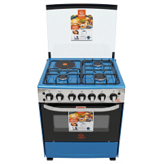 【LIMITED OFFER】 EUROCHEF 60X65 EGT65-3G1E-E Home Improvement 67l  Free Standing Gas Cooker  3 Gas +1 Hotplate Kitchen Appliance With Electric Oven