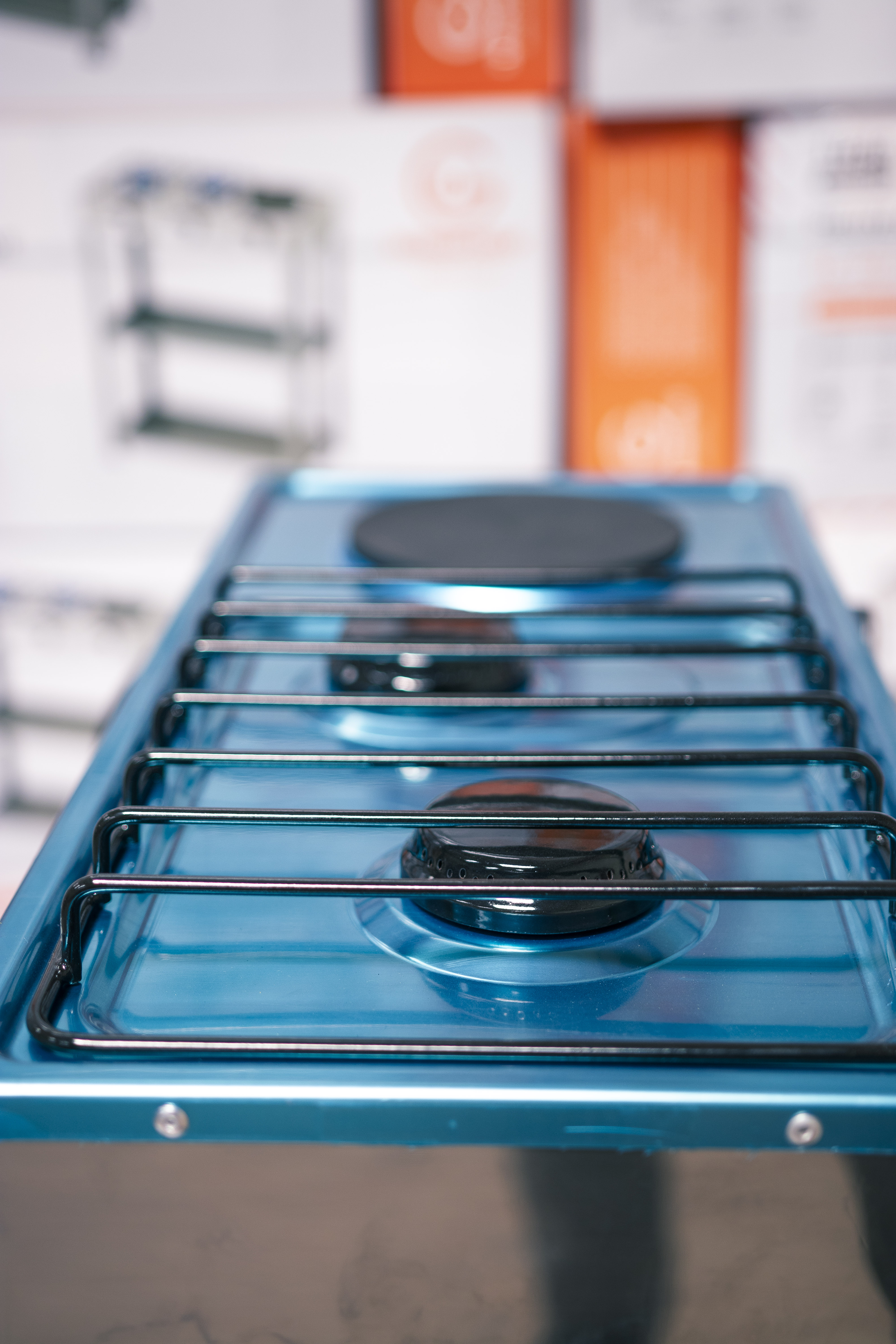 【Exclusive Offer】 EUROCHEF EC-6073(2+1)  Simple Standing Cooker 2 Gas 1 Hot Plate Cooker With Shelves & No Oven