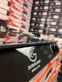 【Limited Offer】EUROCHEF  Infrared Gas Cooker ST-B002IF – 2 Burner Glass Top Table Stove, Grey, Gas Saving & Flame Stability