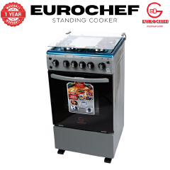 【LIMITED OFFER】 Eurochef 50X55 EGT55-3G1E-E  55L Home Improvement  Free standing Gas Cooker  3 GAS + 1 Hot Plate  Kitchen appliance with electric oven