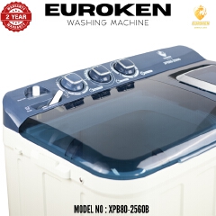 Euroken  Twin Tub Washing Machine 8KG Washer, 6 KG Spinner Combo with Timer Knobs, Built-in Drain Pump, Compact Washer for Home washing machine