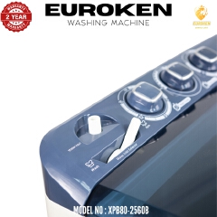 Euroken  Twin Tub Washing Machine 8KG Washer, 6 KG Spinner Combo with Timer Knobs, Built-in Drain Pump, Compact Washer for Home washing machine