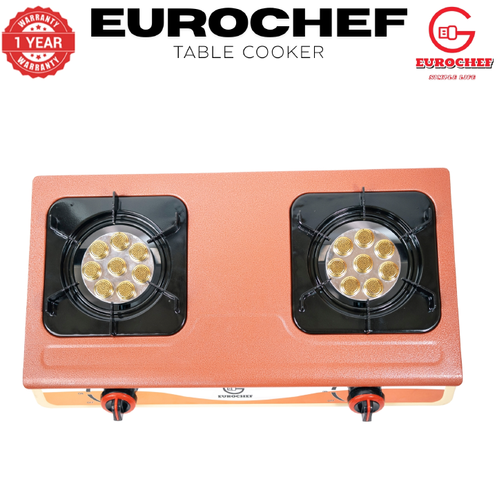 【Limited OfferEurochef ST-SUPER02 Heavy Duty Gas Cooker with Cast Iron Burners, Stainless Steel Panel & Auto Ignition