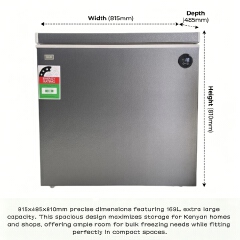 GLD 169L Smart Chest Freezer | Built-In Voltage & Power Protection | Touch Temperature Control | No Extra Fridge Guard Needed | Fast Cooling & Energy Saving