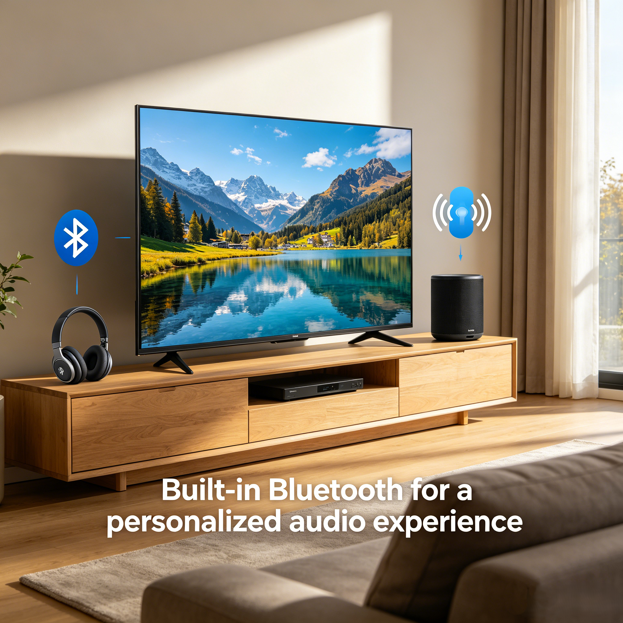 GLD 43" Inch Smart Android TV Frameless Full HD 1080P LED Television, Bluetooth Enabled, Built-in WiFi, Support Netflix YouTube, HDMI & USB Ports, Multi-Media Screen Mirroring (G4300D2B-SA)