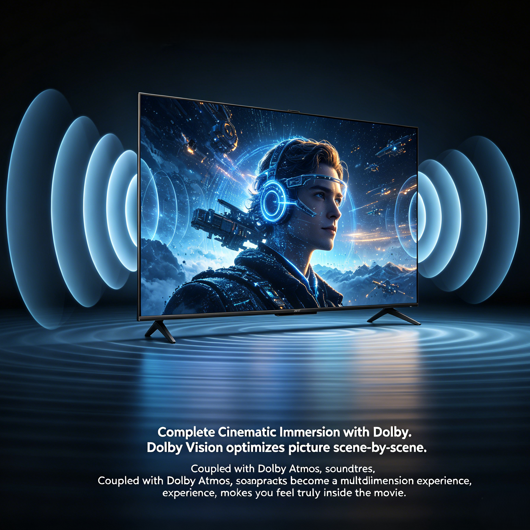 Xiaomi 100" Inch QLED 4K Smart TV, 144Hz High Refresh Rate Gaming Television, Google TV, Dolby Vision & Atmos, HDR10+, WiFi 6 Bluetooth, Multiple HDMI USB Ports, 1.07B Colors AI Processor