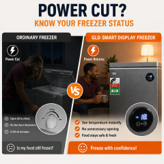 GLD 119L Smart Chest Freezer | Built-In Voltage Stabilizer & Power Delay Protection | Touch Temperature Control | No Extra Fridge Guard Needed | Fast Cooling
