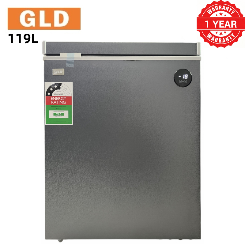 GLD 119L Chest Deep Freezer | Fast Cooling | Energy Saving | Smart Digital Display | Power Outage Protection | Food-Grade Aluminum Liner | 0°C Alarm | 80% Less Frost | Ultra Quiet