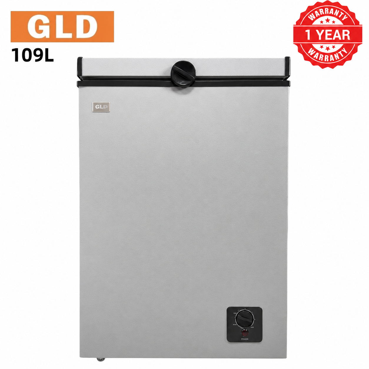 GLD 109L Chest Freezer Fast Cooling Energy Saving Food-grade Aluminum Liner Compact Space-saving Less Frost  Fresh Keeping for Home and Business Refrigerator