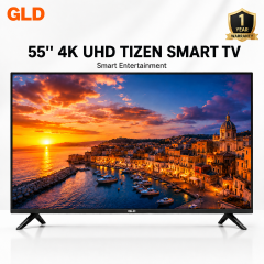 GLD 55Z1 55-Inch 4K UHD Tizen Smart TV, DVB-T2/S2, WiFi & Bluetooth, 3 HDMI, 2 USB, 2×10W Stereo Sound, Black, 1 Year Warranty