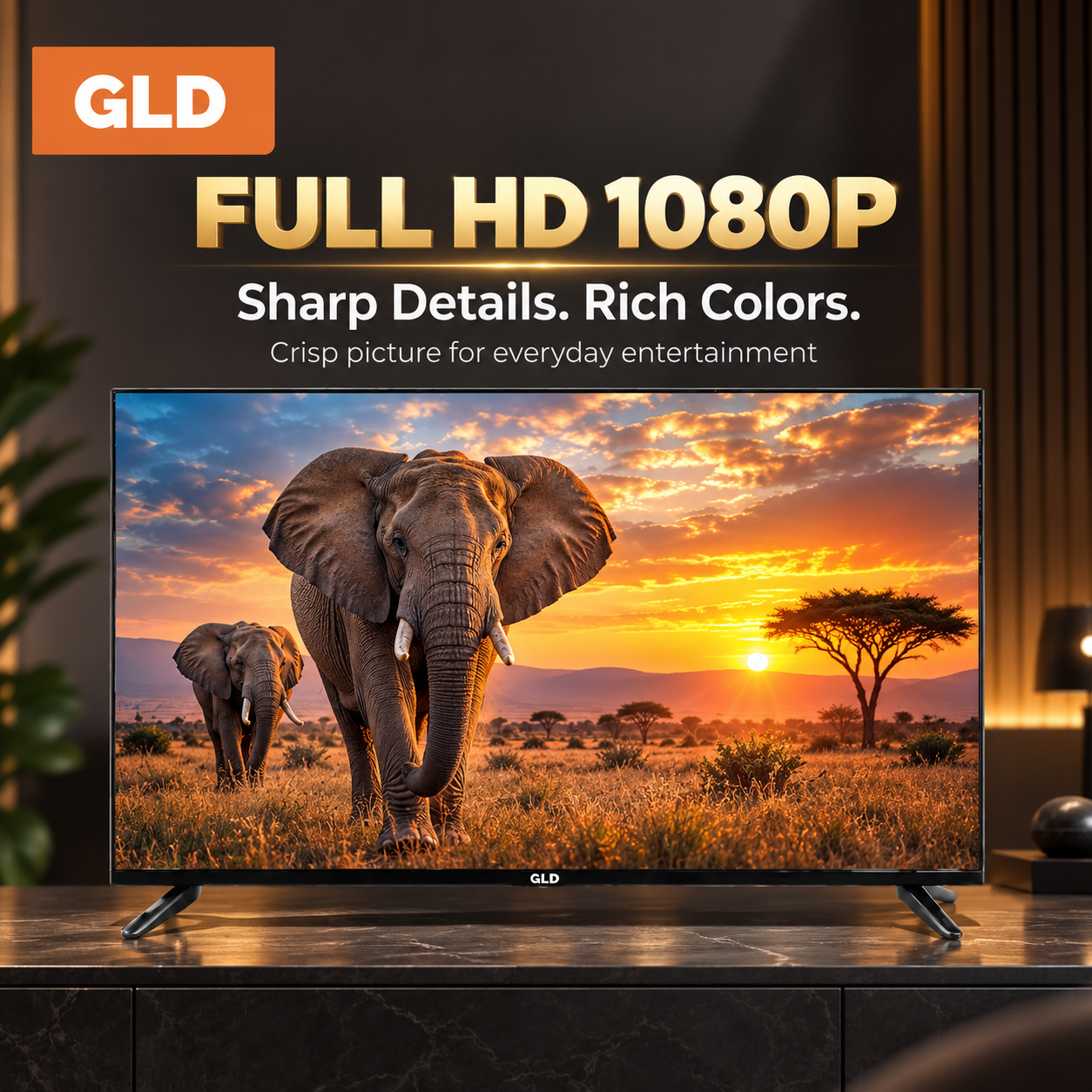 GLD 43" Smart Android TV, Full HD 1080P, Built-in WiFi & Bluetooth, Netflix YouTube, Screen Mirroring, HDMI USB, 1 Year Warranty