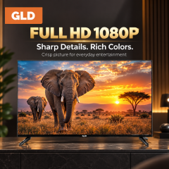 GLD 43" Smart Android TV, Full HD 1080P, Built-in WiFi & Bluetooth, Netflix YouTube, Screen Mirroring, HDMI USB, 1 Year Warranty