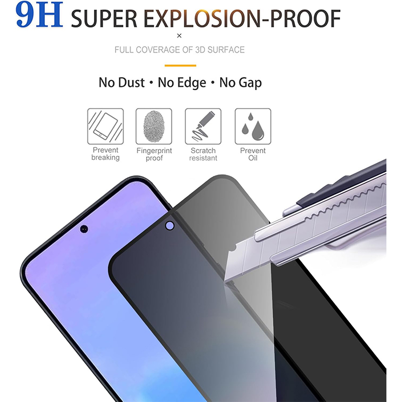 [2-Pack] Privacy Screen Protector for Infinix GT 30 Pro Anti-Spy Tempered Glass Film 9H Hardness, Upgrade Edge Protection, Easy Installation, Bubble Free